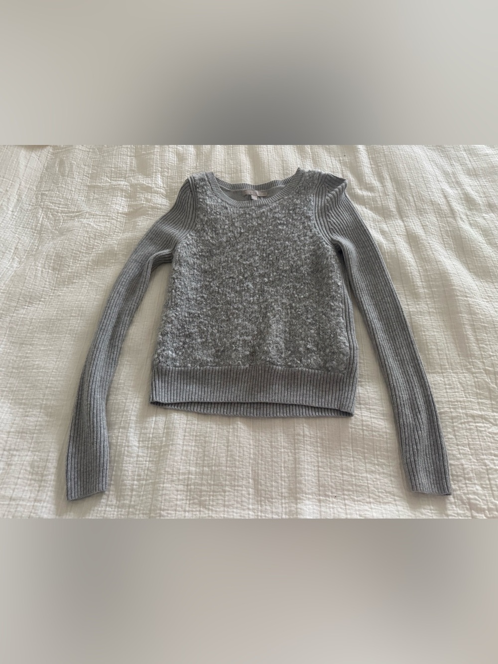 Banana Republic Gray Mixed Knit Sweater Size XS Merino Wool Mohair